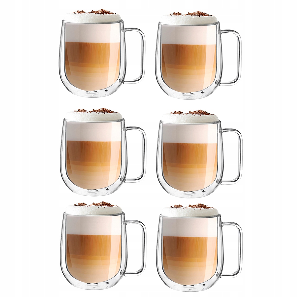 

Szklanki Termiczne Zestaw do kawy latte 300ml 6szt