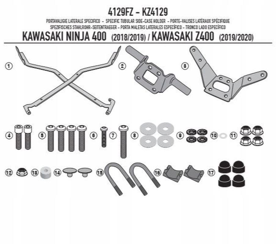 Kappa Rošt Centrálneho Kufra Kawasaki Ninja Z 400 (19-20) (bez Dosky) ()
