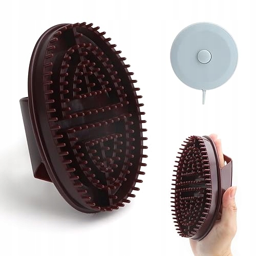 Masážní Kartáč Na Tělo Gua Sha Hnědý, Silikon, Ergonomický, Pro Ženy
