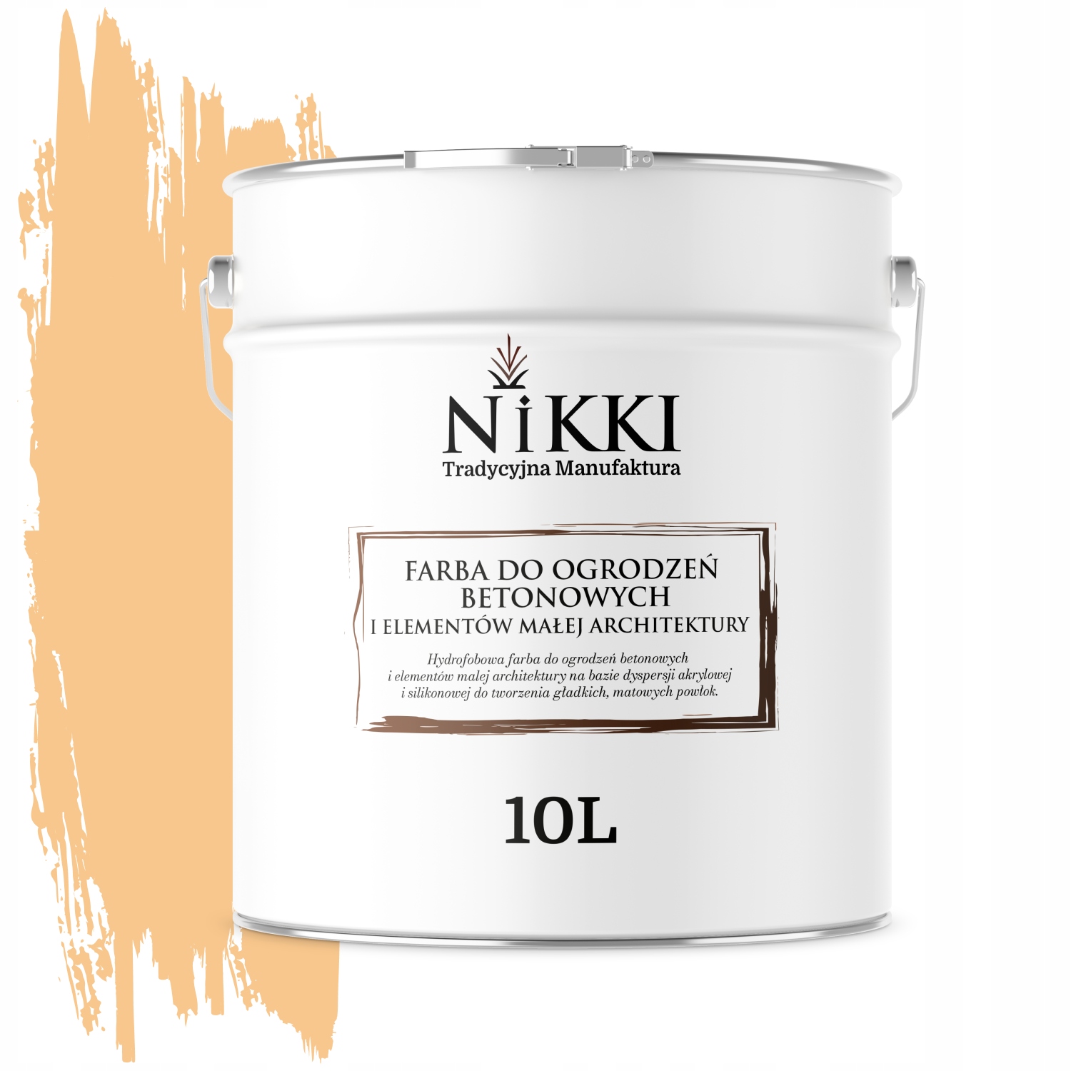 Farba Na Maľovanie Plotov 10 L Betónových Kvetináčov Oranžová Svetlá