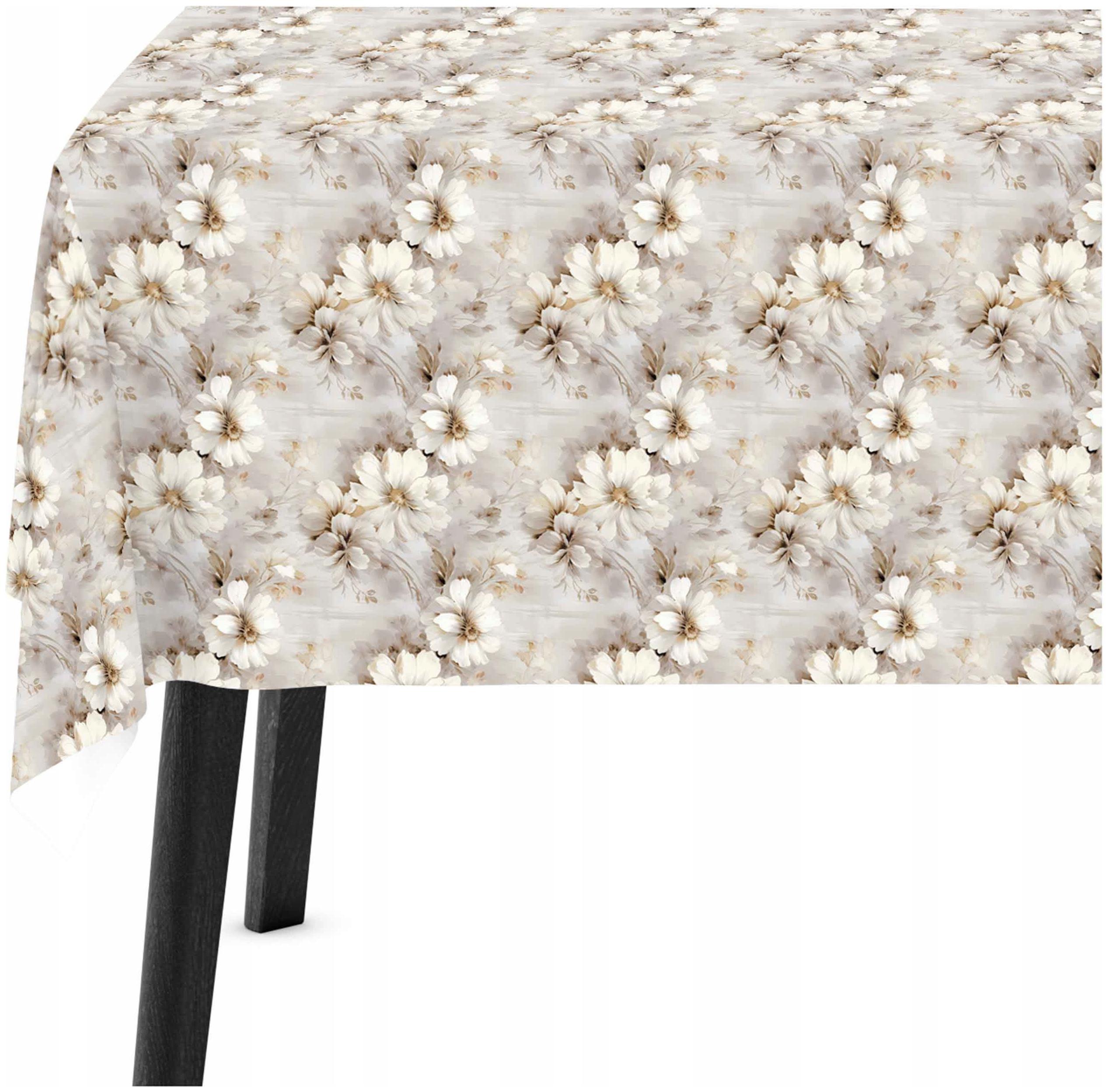 Ubrus na stůl 140x180 Dekorativní ubrus Velur Béžová 10824