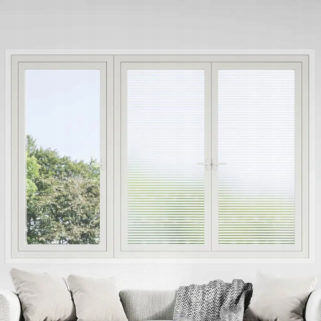 vidaXL Okenní fólie Mléčné pruhy 90 x 1000 cm Pvc