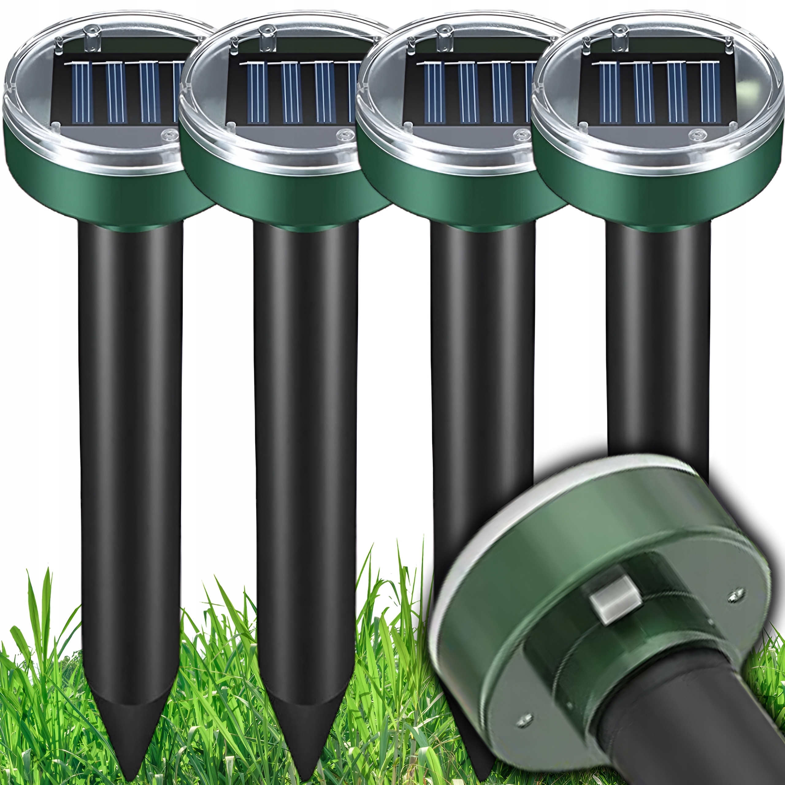 4 Szt Mocny Odstraszacz Kretów Solarny Na Krety Nornice Myszy Gryzoni XXL