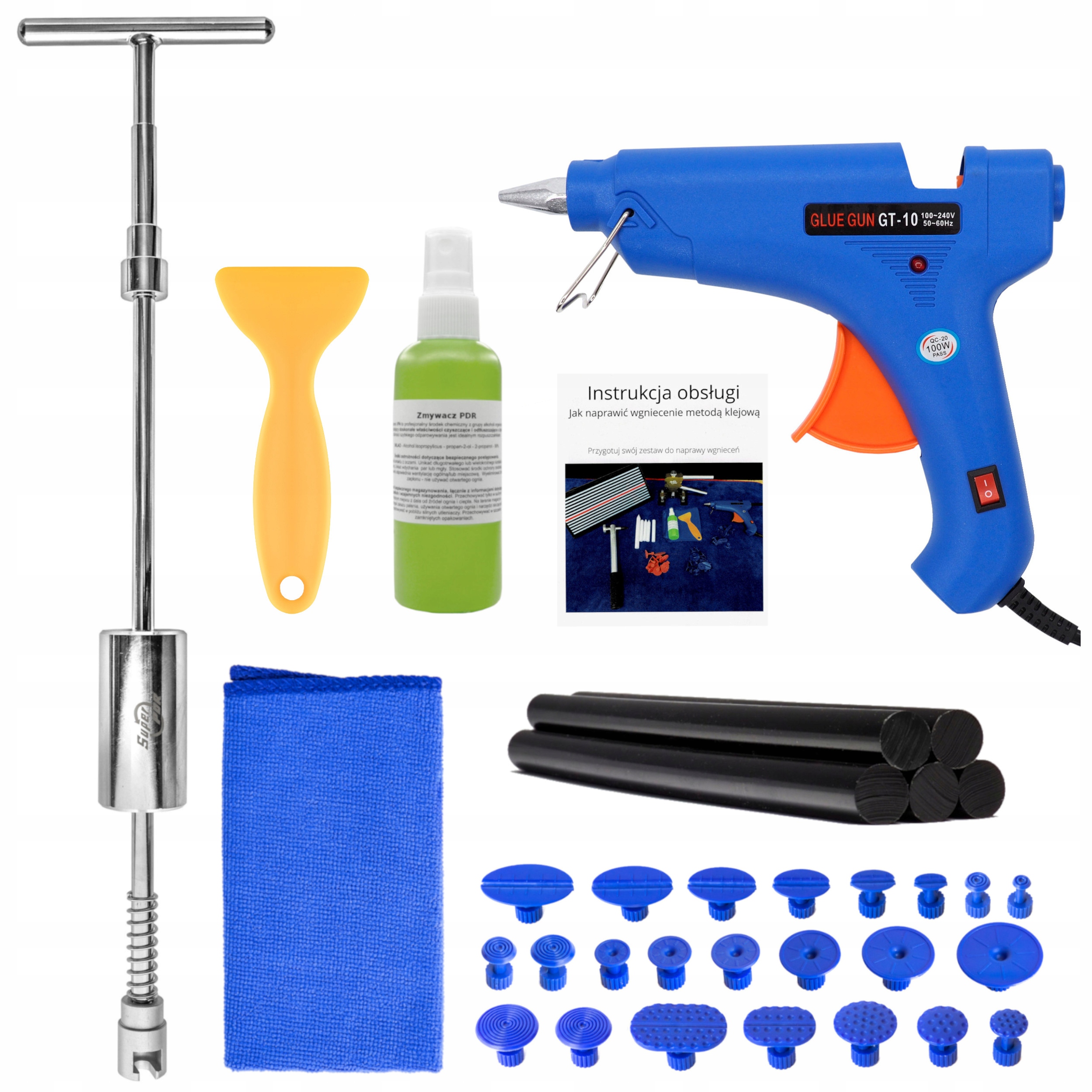 MLOTEK BEZWLADNOSCIOWY ZESTAW DO USUWANIA WGNIECEN