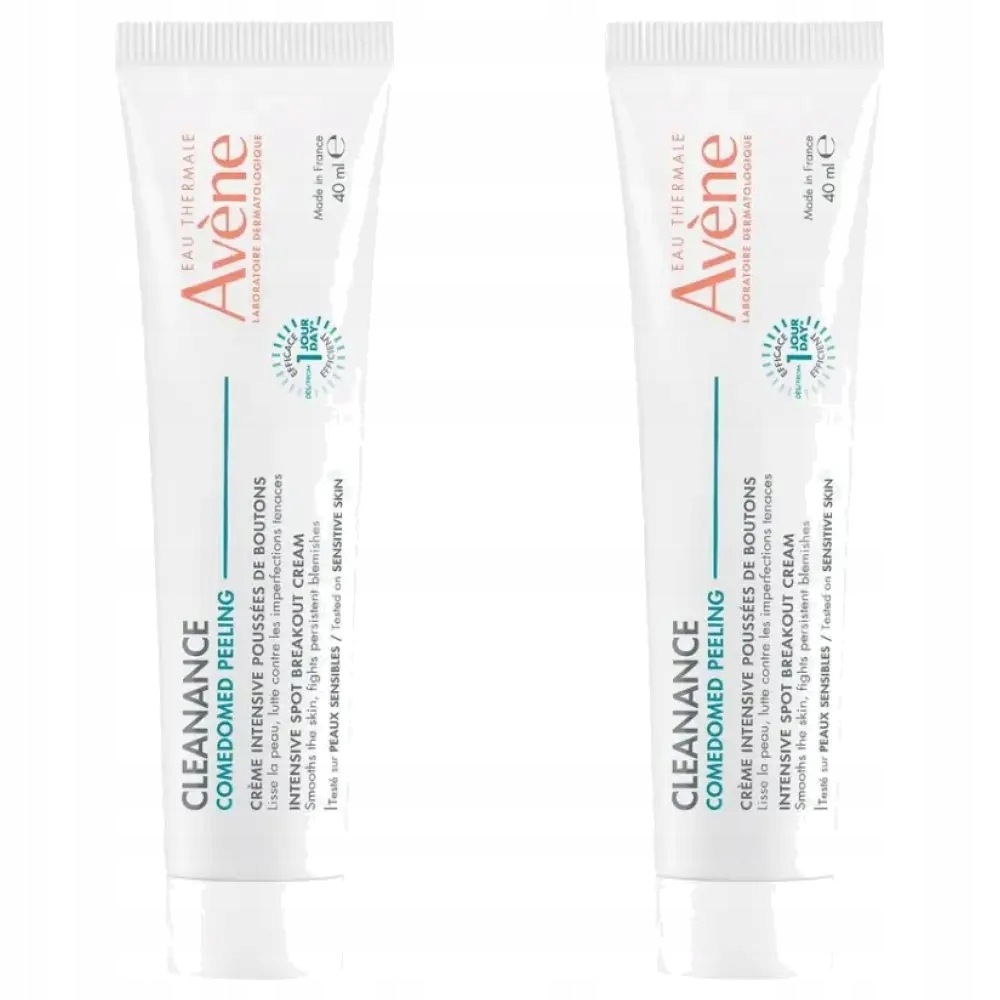 2x Avene Cleanance Comedomed Peeling Intensywny krem na wypryski, 40 ml