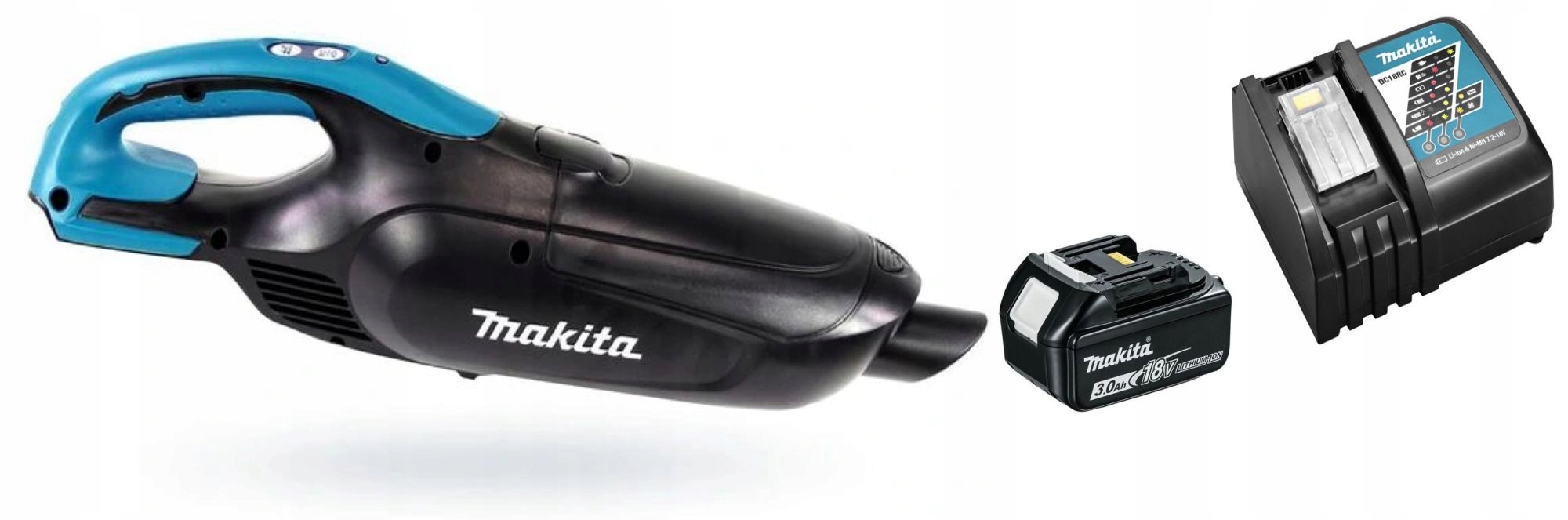 

Odkurzacz akum. Makita DCL182ZB 1x3Ah + Ładowarka