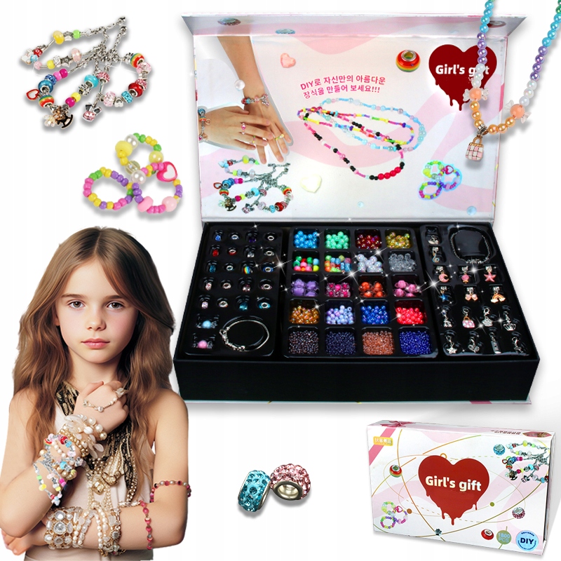 Sada Na Výrobu Bižuterie Bransoletek dárek Diy 1800ks