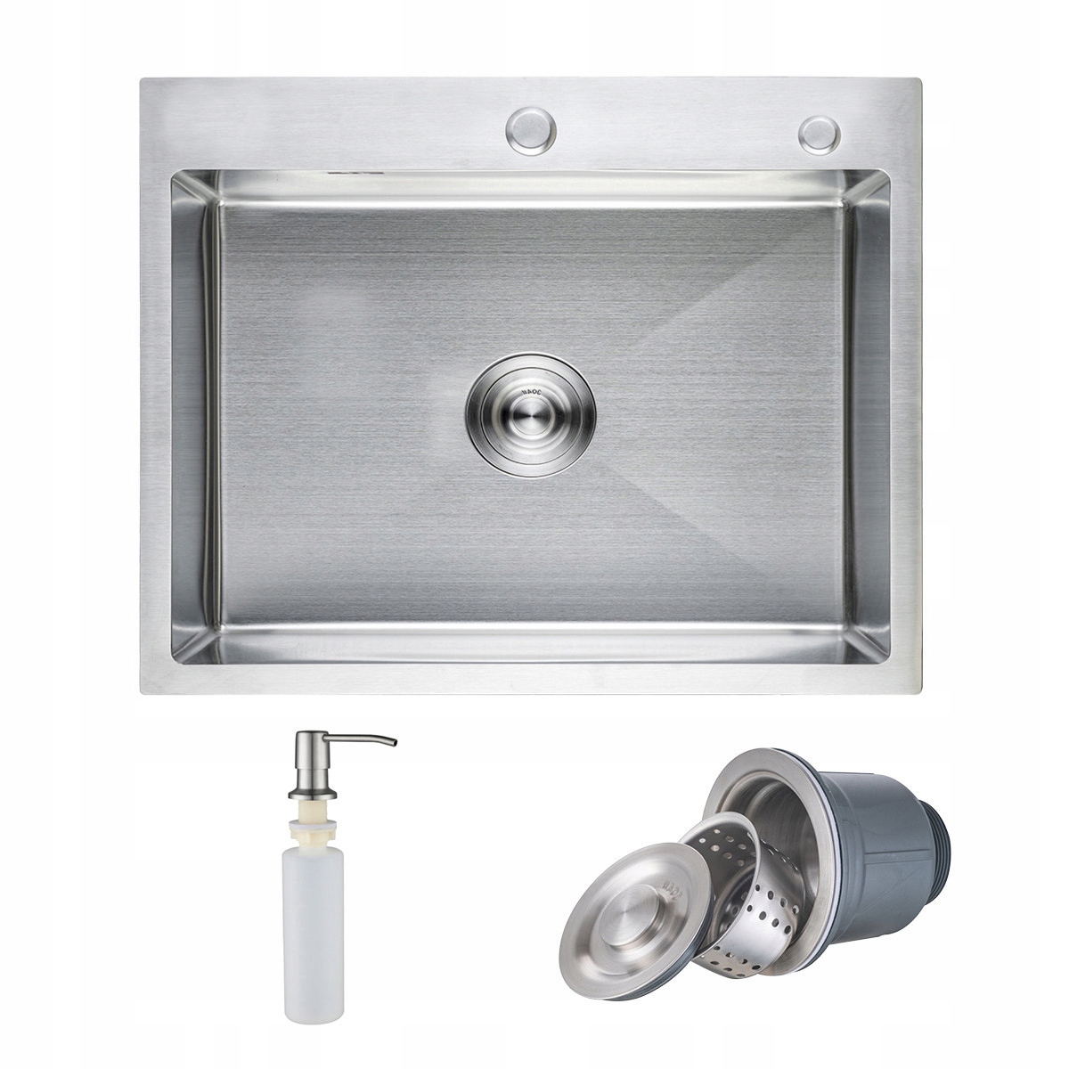 

Zlewozmywak 58x45 stal Inox Satyna Dozownik
