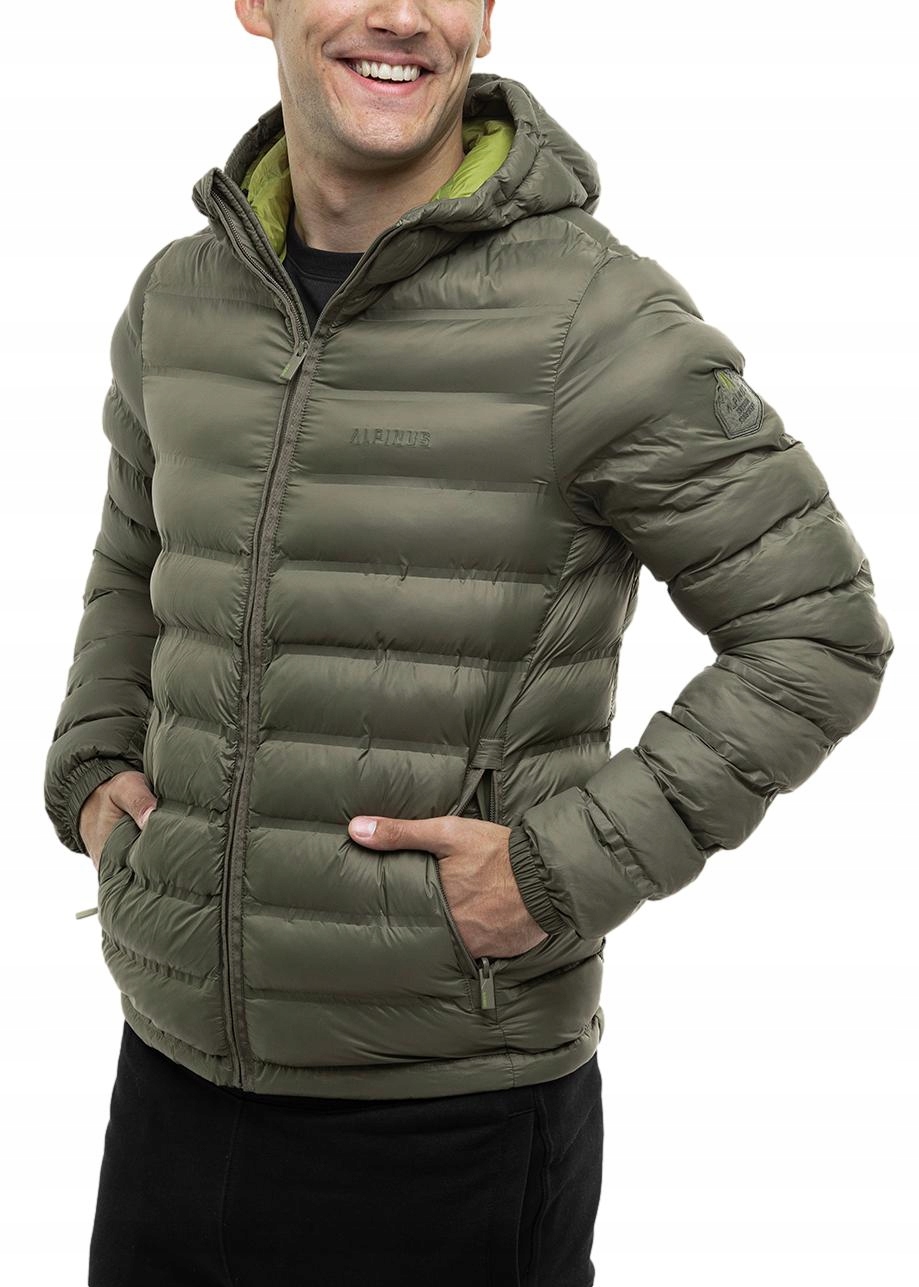 Alpinus pánská teplá sportovní prošívaná zimní bunda s kapucí vel. M