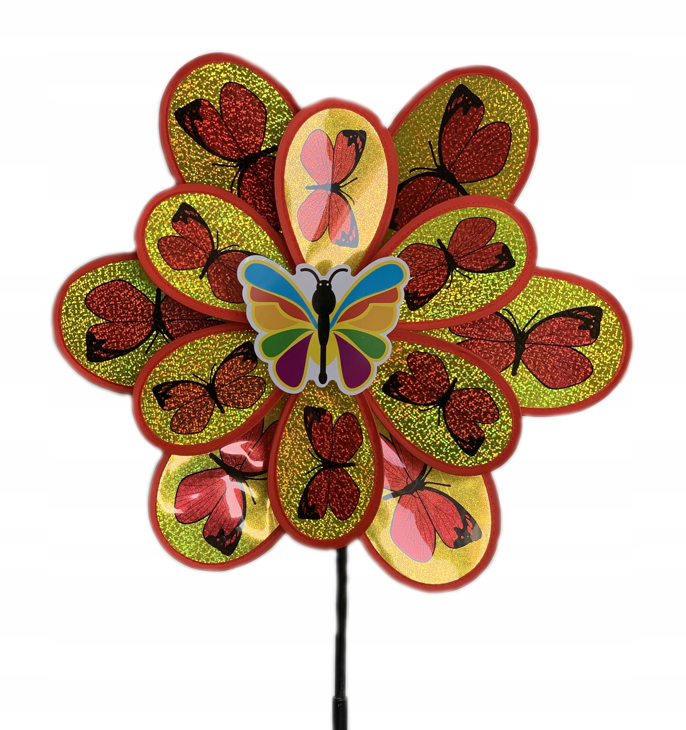 WIATRAK WIATRACZEK OGRODOWY KOLOROWY TĘCZOWY