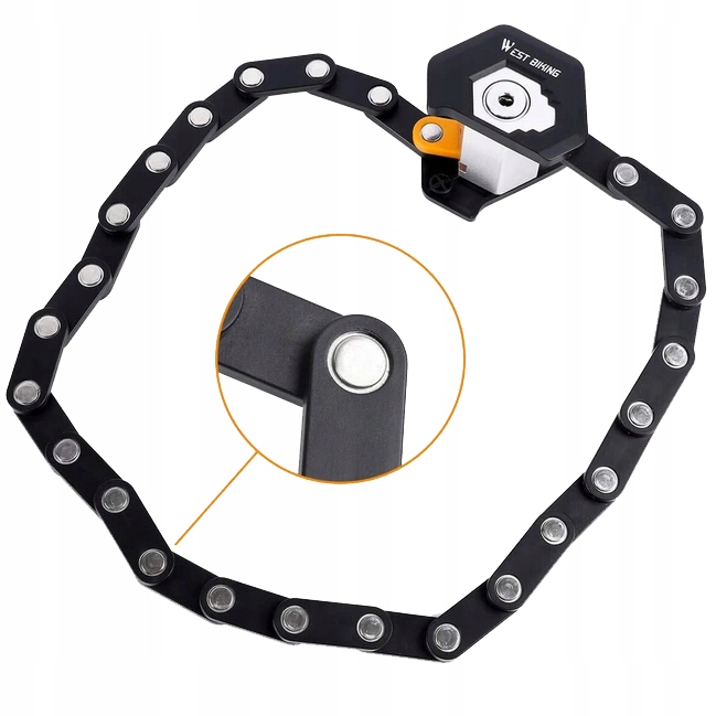 ZABEZPIECZENIE NA ROWER ROWERU ZAMEK SKŁADANE U-LOCK BLOKADA ZAMEK ROWEROWY Waga produktu z opakowaniem jednostkowym 0.7 kg