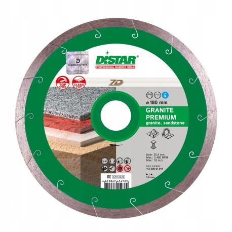 

Tarcza Diamentowa Distar 250x1,8x10x25,4Granit Pre
