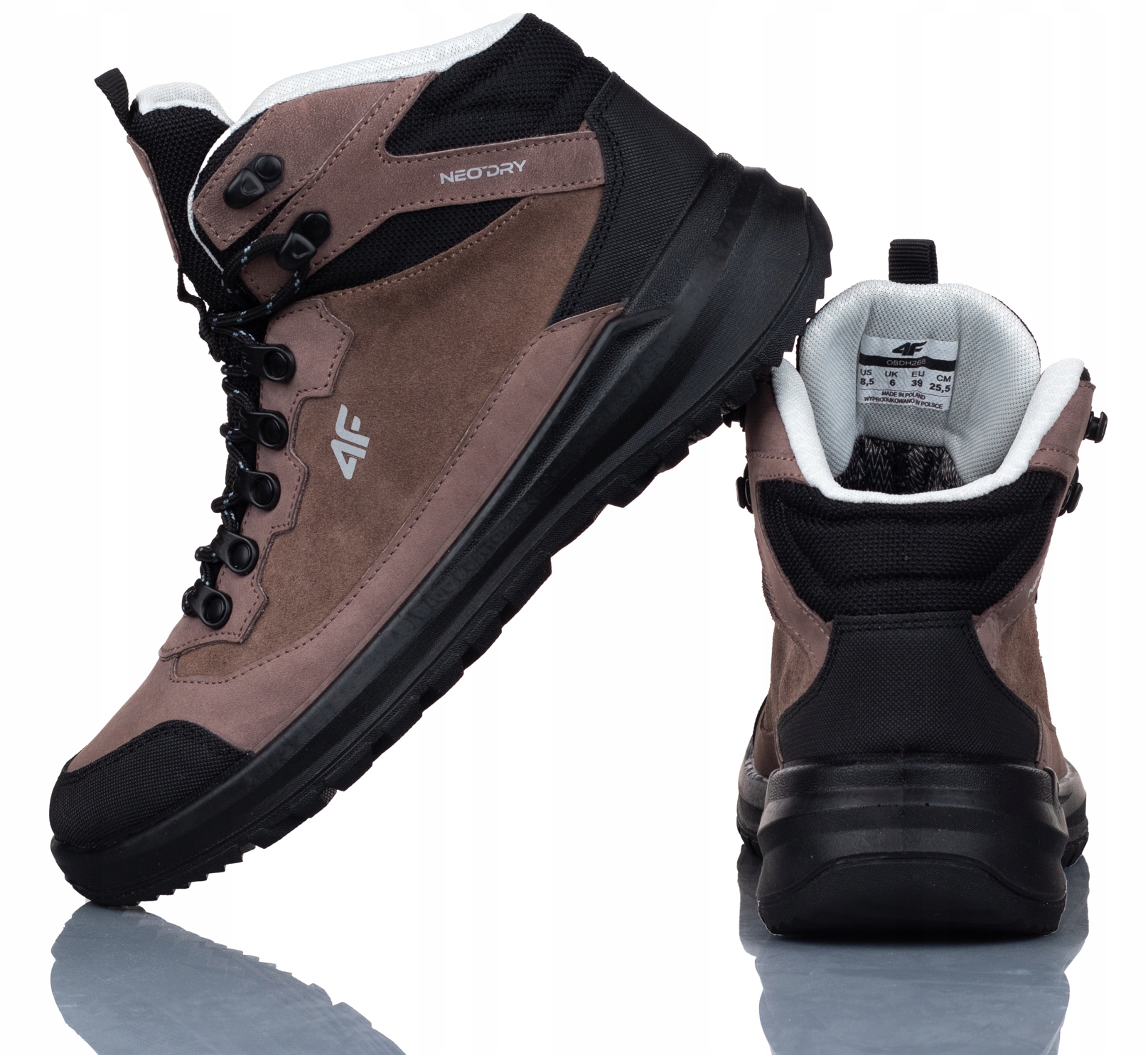 Buty Damskie 4F Trekkingowe Brązowe OBDH268 51S R-39