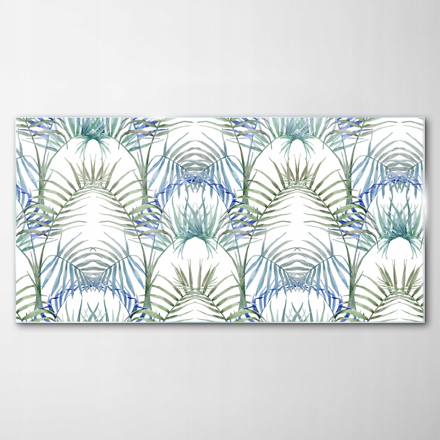 Obraz Sklenený dekor Listy Akvarely Tropické 140x70