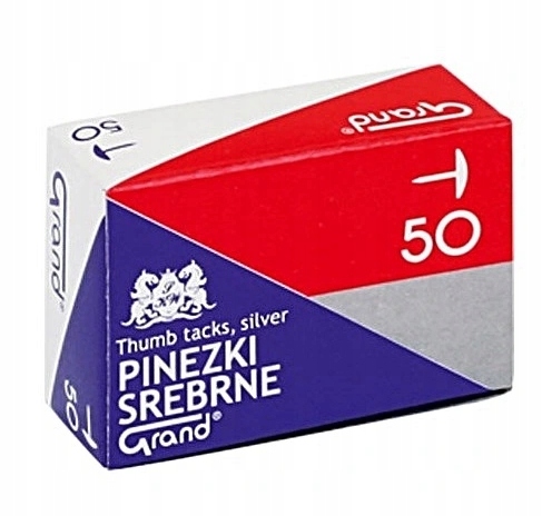 

Grand, Pinezki srebrne, 50 sztuk
