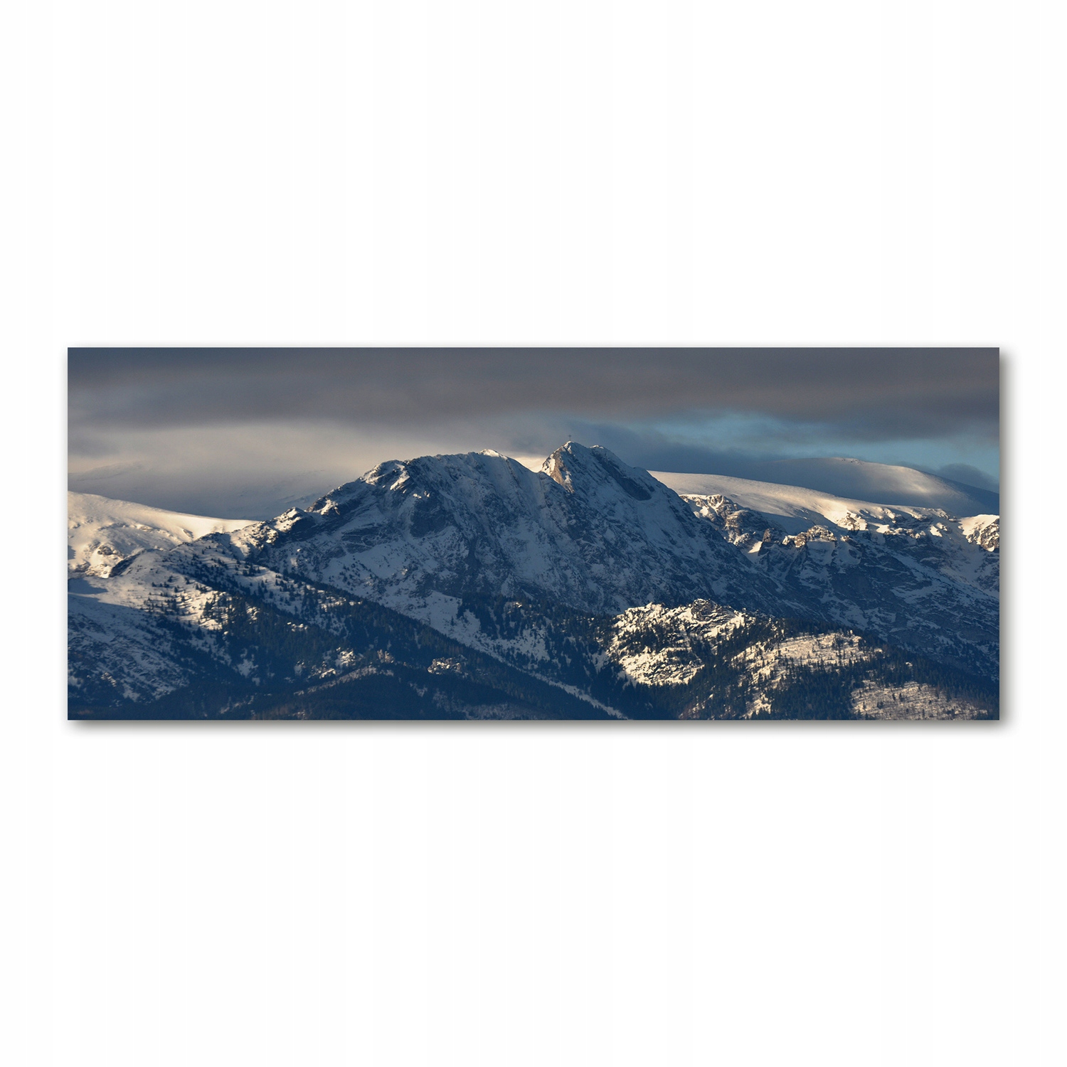 

Foto obraz akryl zdjęcie Giewont zimą 125x50 cm
