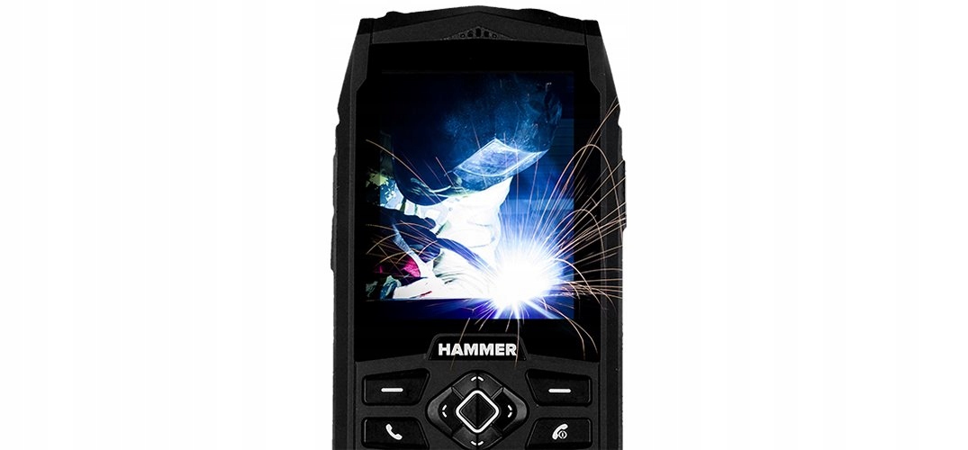 HAMMER 3 BLACK Wytrzymały Telefon Pancerny Mocna Bateria IP68 Pamięć RAM 32 MB