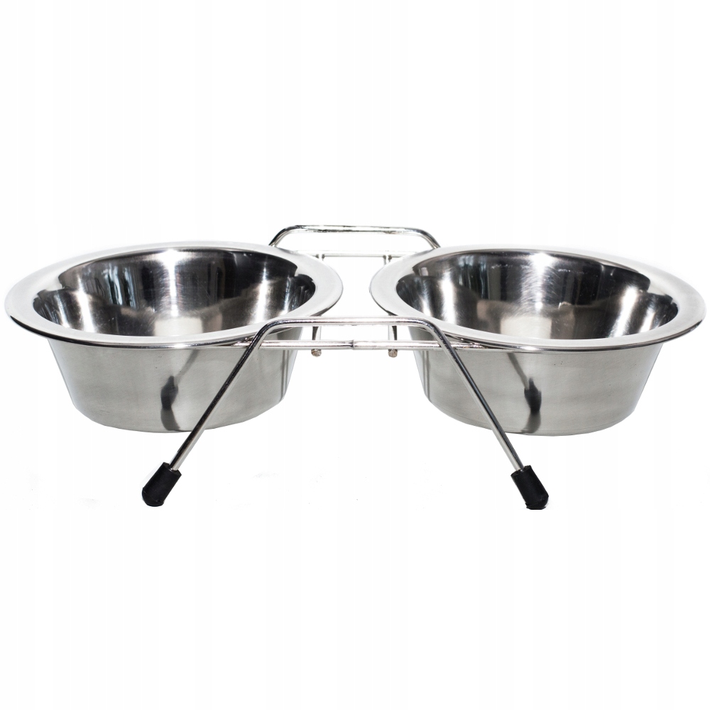 

Stojak z 2 miskami metalowymi 0,45L Goldi