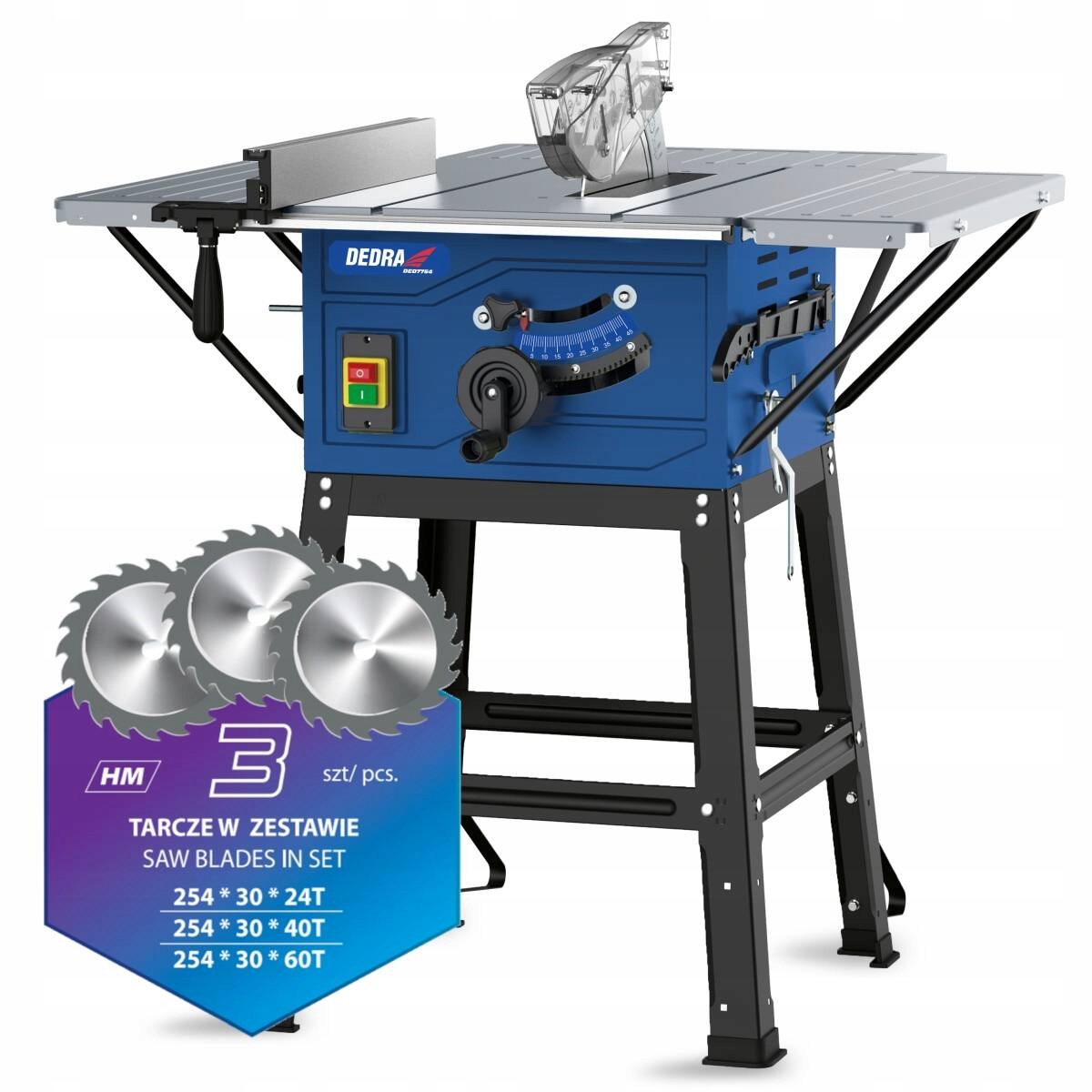 DEDRA DED7754T3 PILARKA STOŁOWA DO DREWNA 2000W TARCZA 254mm