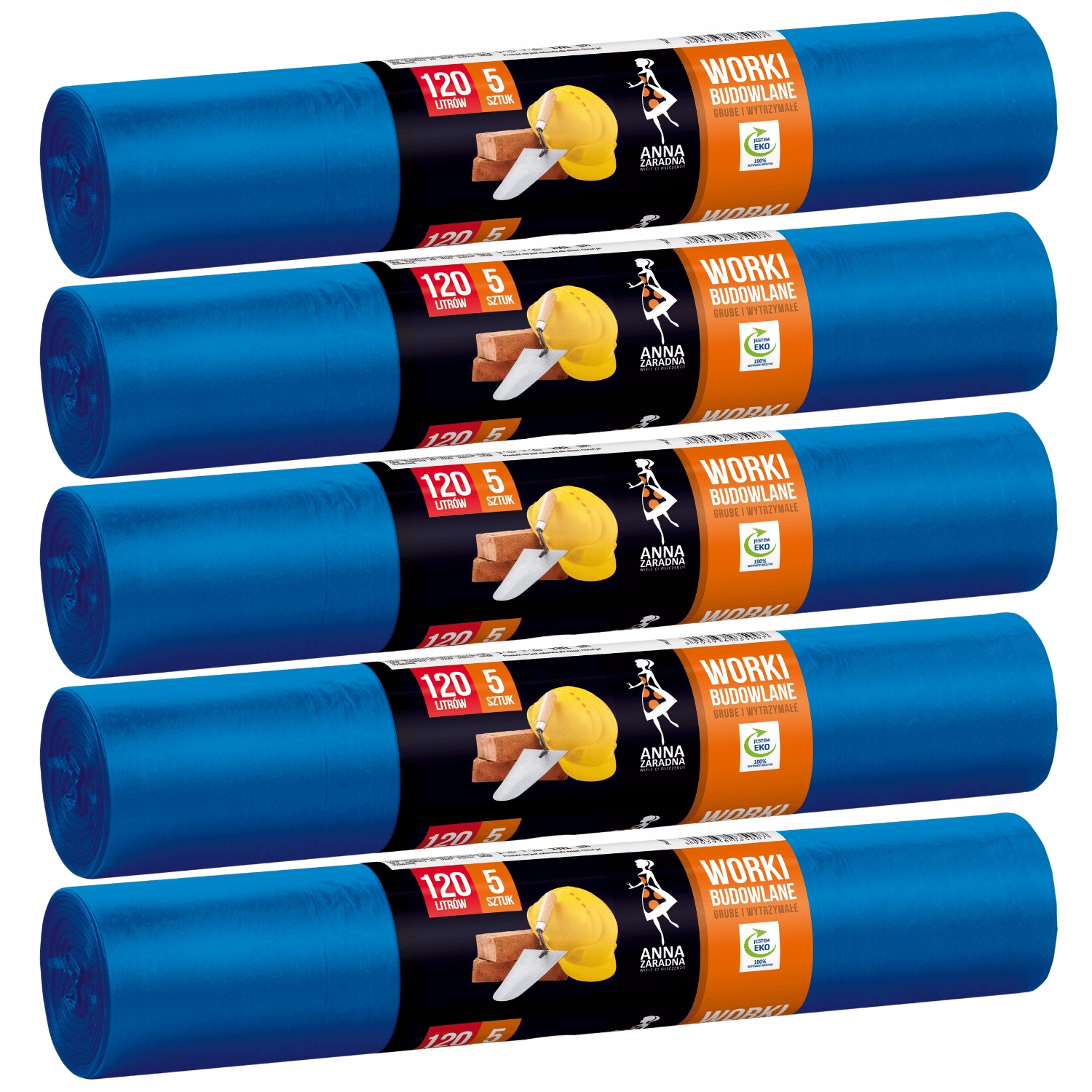 Levně Pytle Na Stavební Odpad A Suť 120L Anna Zaradna 5 X 5 Kusů Odolné