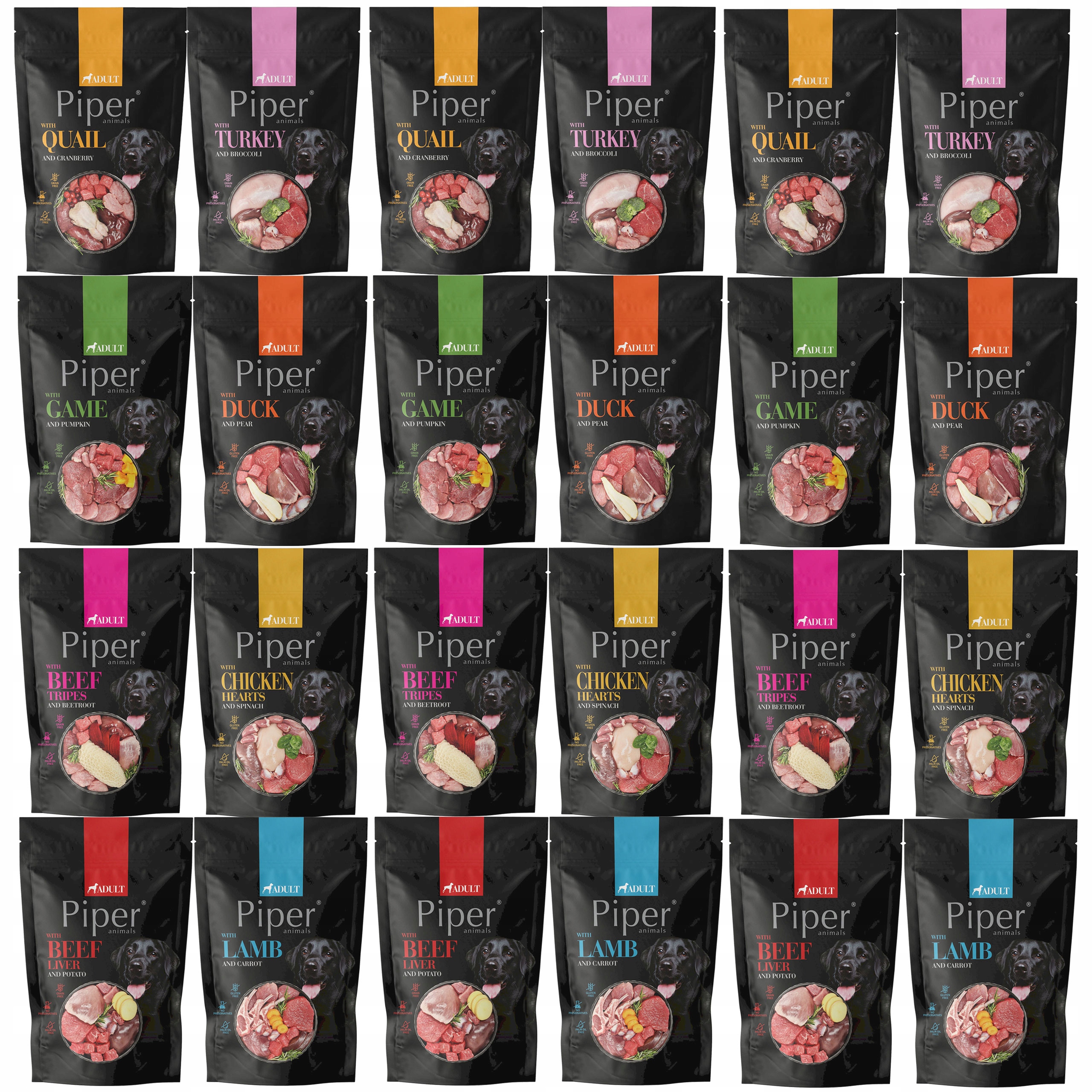 Piper Karma mokra dla psa Dolina Noteci Mix Smaków 24 x 500g