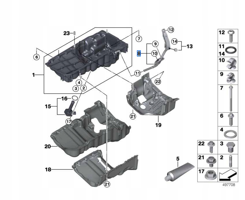 BMW OE Rurka prowadzonca miernik poziomu oleju ASO EAN (GTIN) 62119877