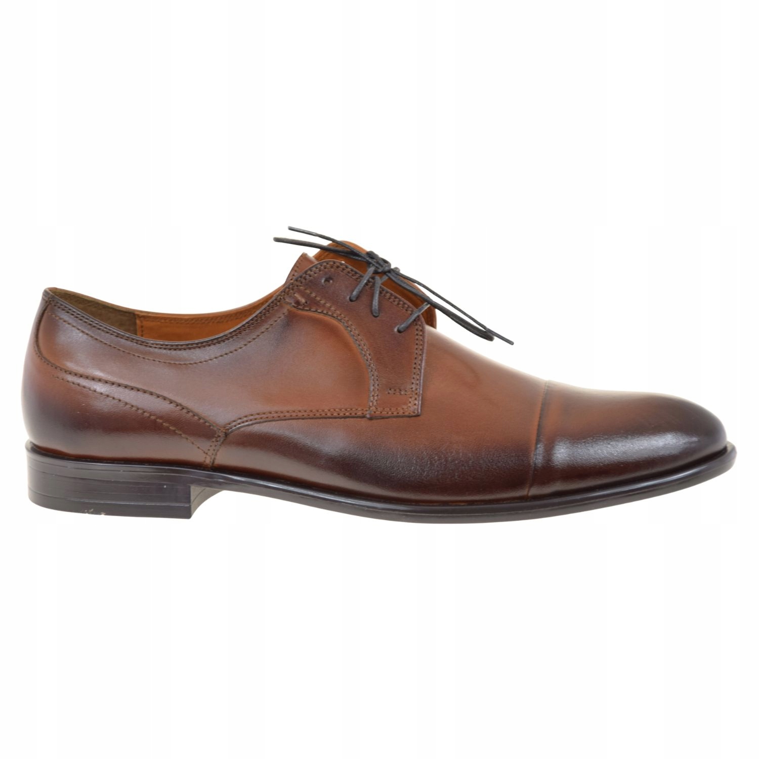 Pánské kožené polobotky světle hnědé k obleku Lemi 781, velikost Vel.