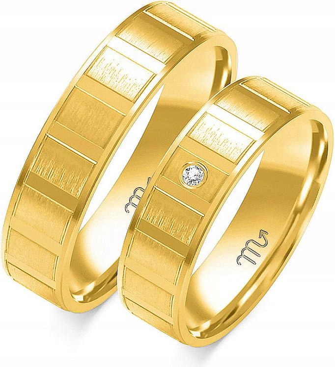 Zlatý snubní prsten pro mladý pár 14K 585 r35 36 37 prstýnek unisex