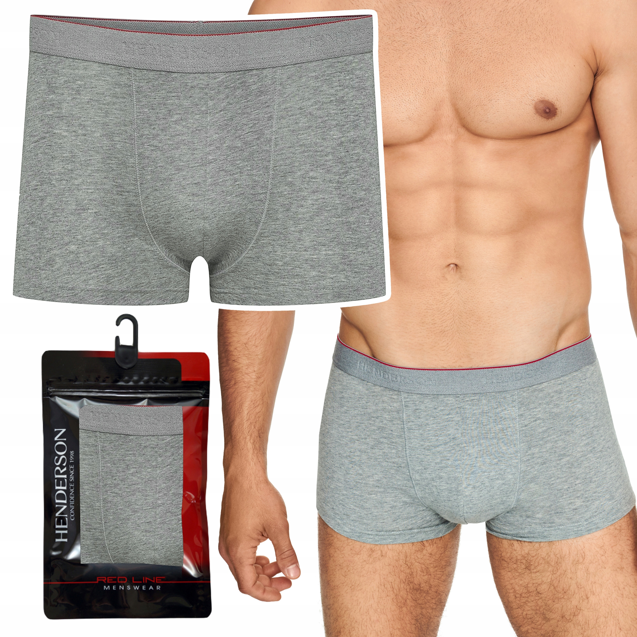 

Henderson Bokserki Męskie Red-line Bawełniane XL