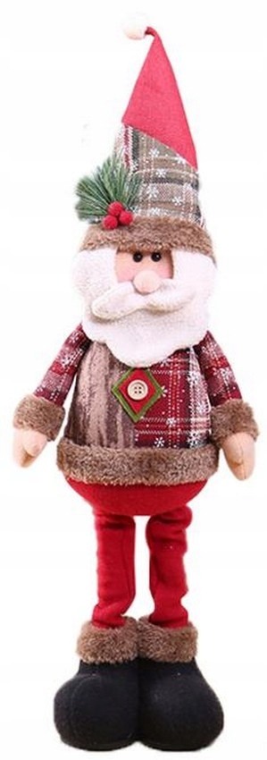 

Świąteczna Maskotka Ozdoba Mikołaj telskopowe nogi