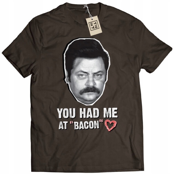 

Koszulka Ron Swanson Bacon brązowa S