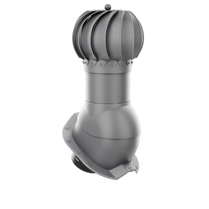 Rotační kulový Větrací komín , fi125, Trapézový, T35, Grafit 7024