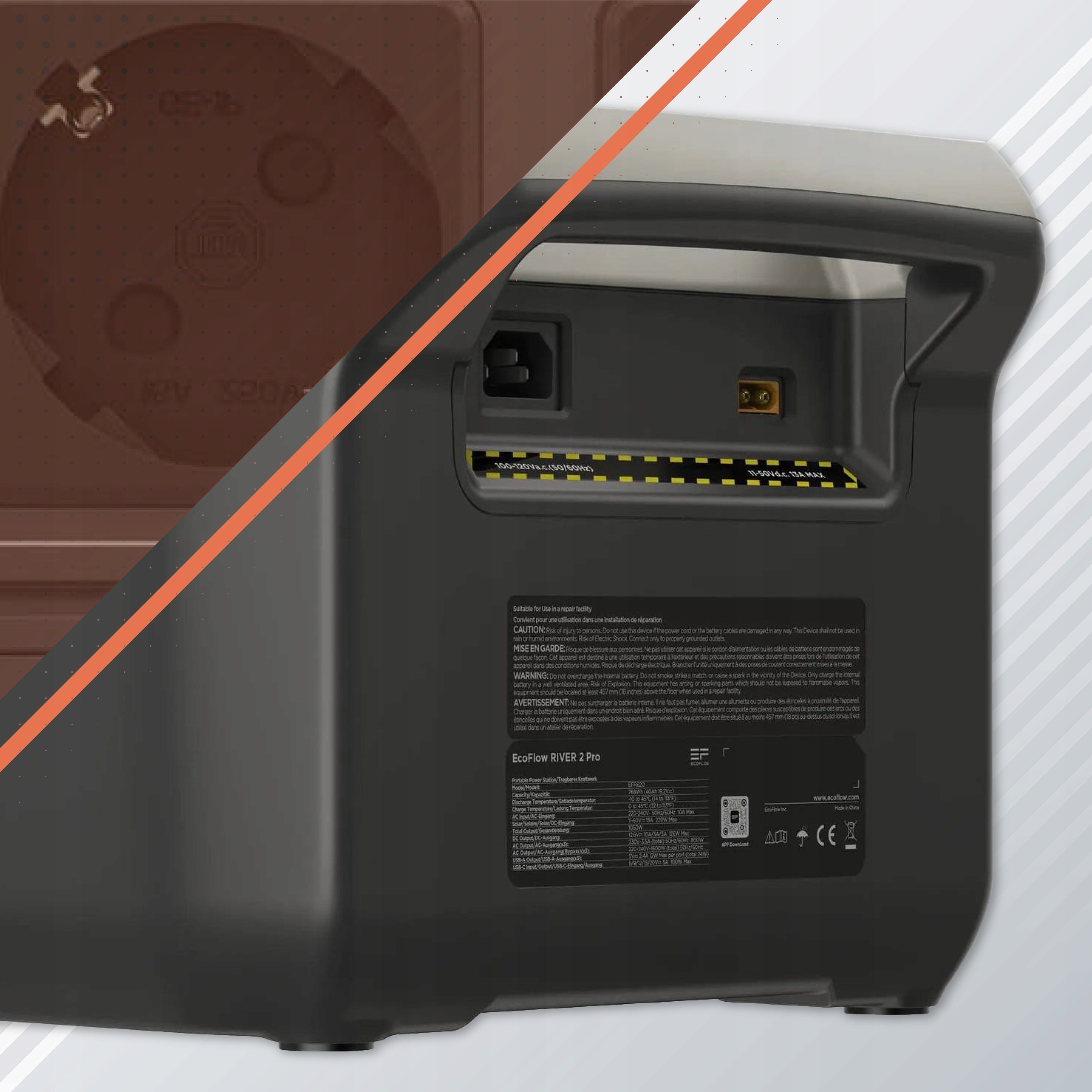 Портативна електростанція EcoFlow River 2 Pro Висота 226 мм