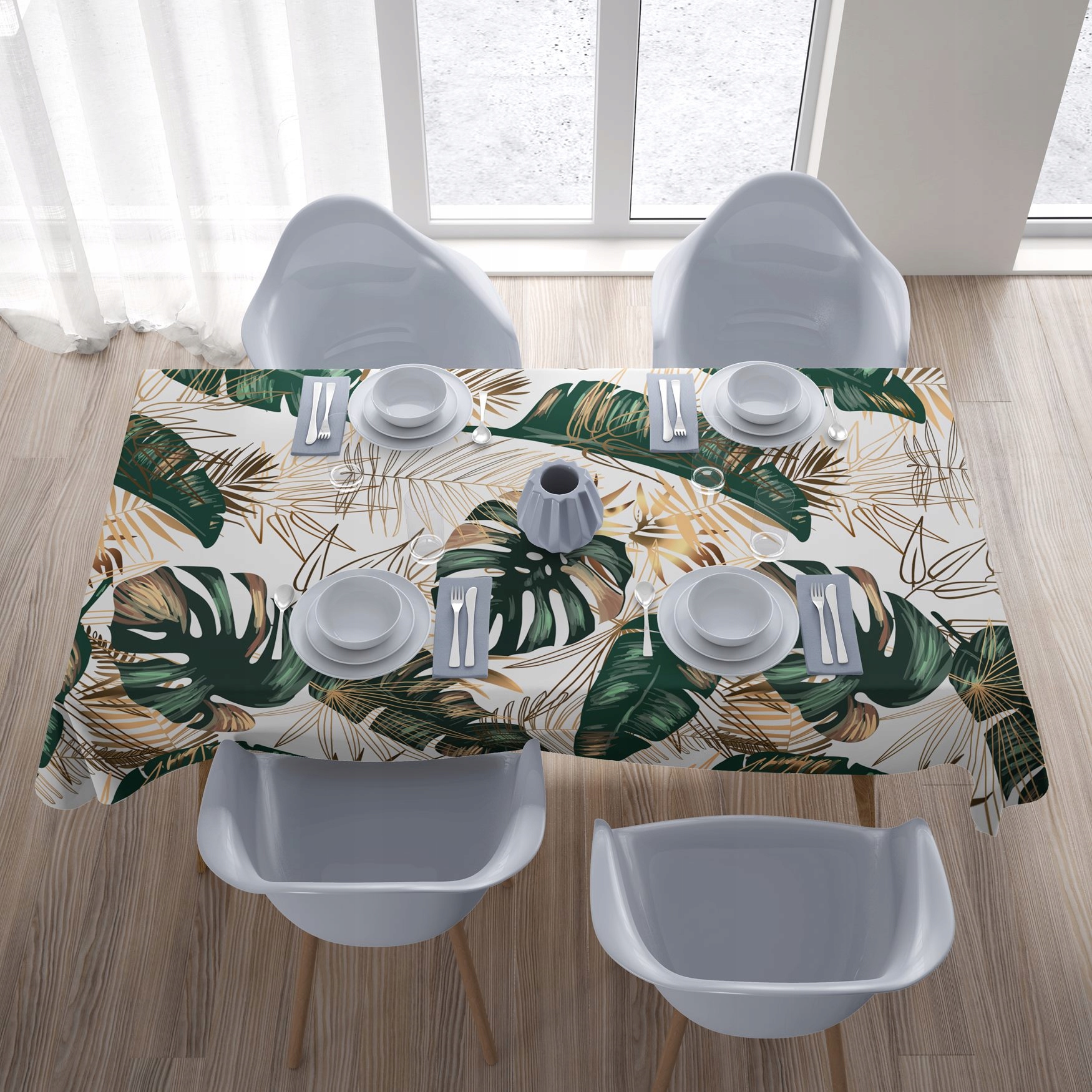 OBRUS PLAMOODPORNY 140X300 GŁADKI MATOWY GRUBY 050 Materiał wykonania poliester