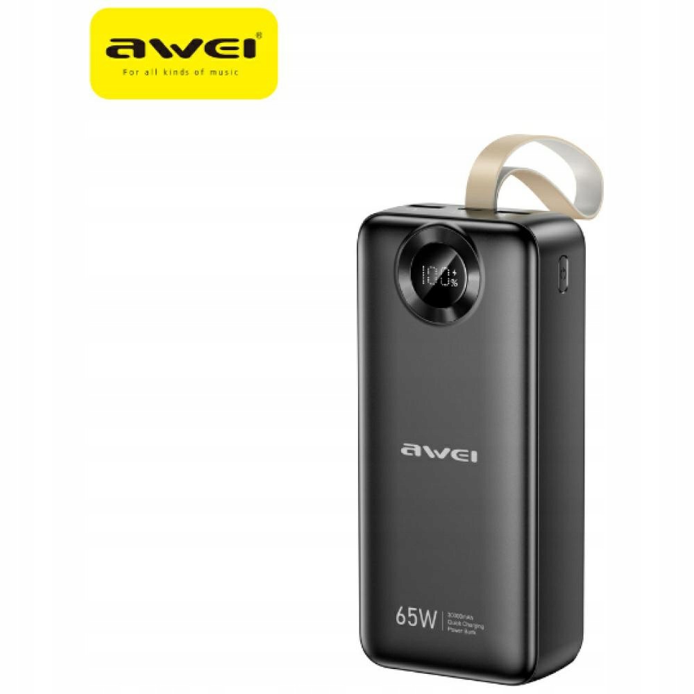 Powerbanka Awei PA-34 30000mAh 65W Fast Charging černá