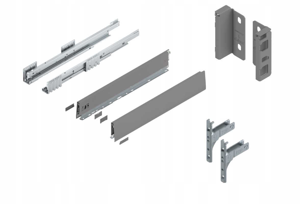 Blum Šuplík 550 Nízká zásuvka M Blm Šedá