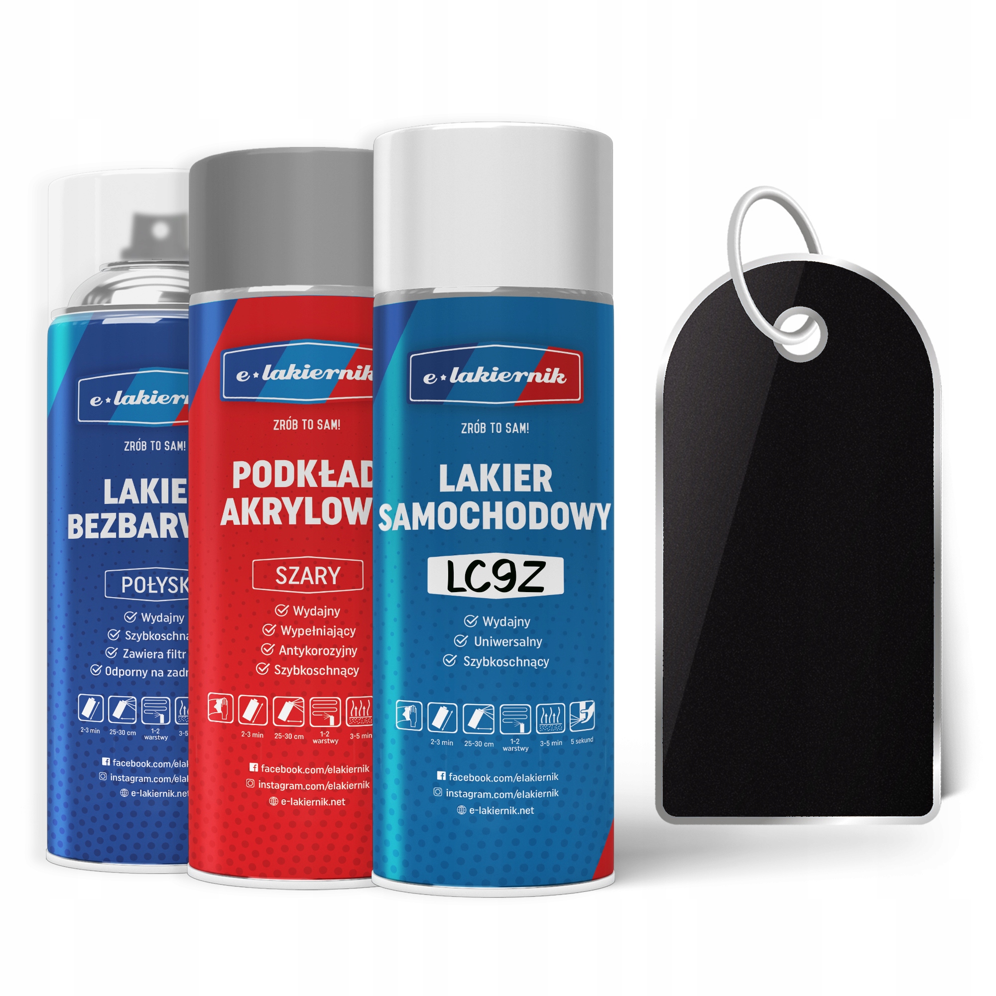 

Lakier Samochodowy Dodatki Zestaw Spray Vw LC9Z