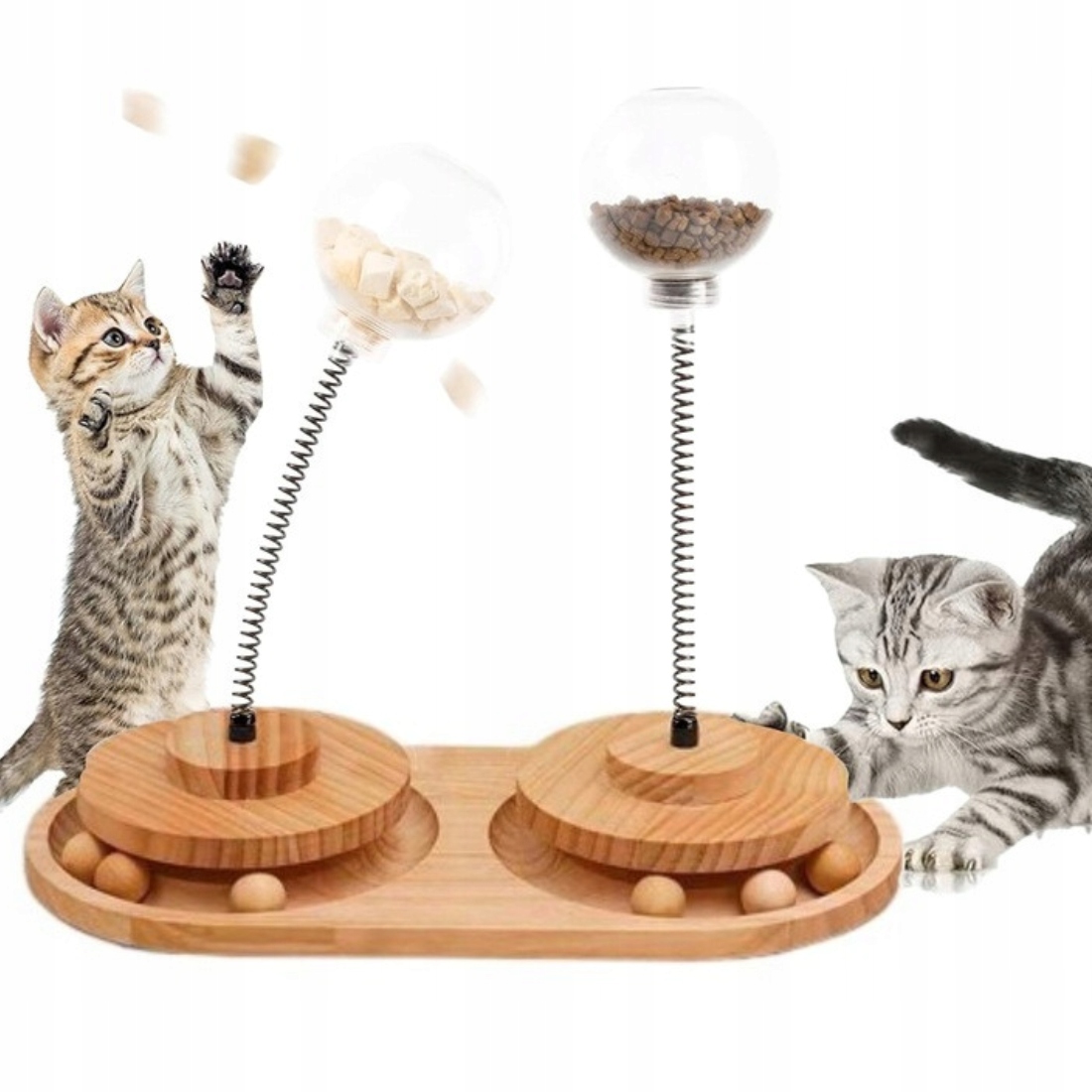 Levně Hračka Pružinová Hračka Pro Kočky Na Pamlsek Krmivo Míčky