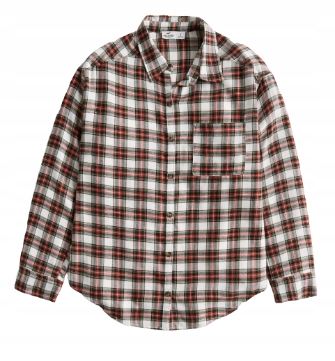 oversized flanelová kostkovaná košile Hollister S 36 abercrombie