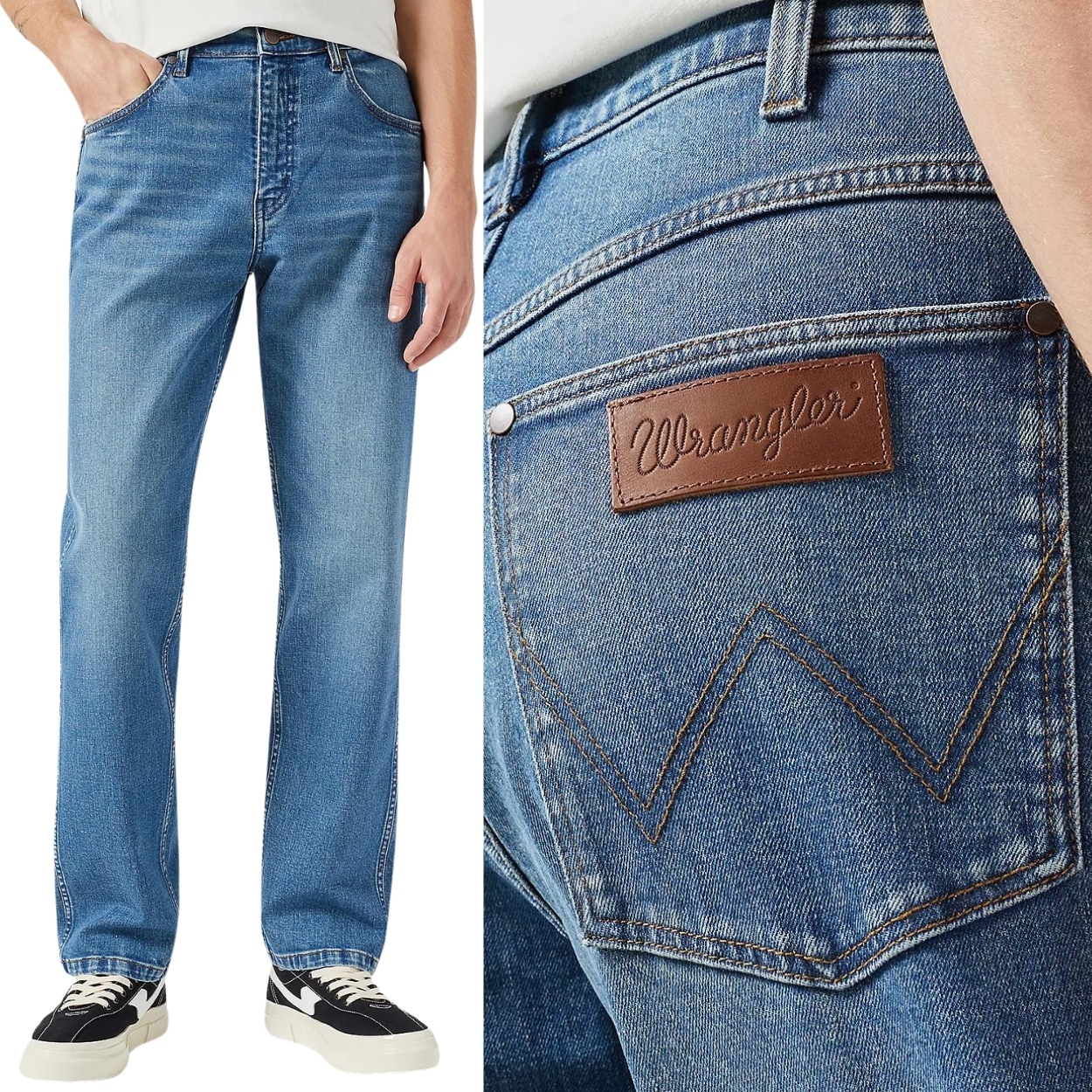 Wrangler Frontier Brennan Džins jednoduché volné džínové kalhoty W34 L34