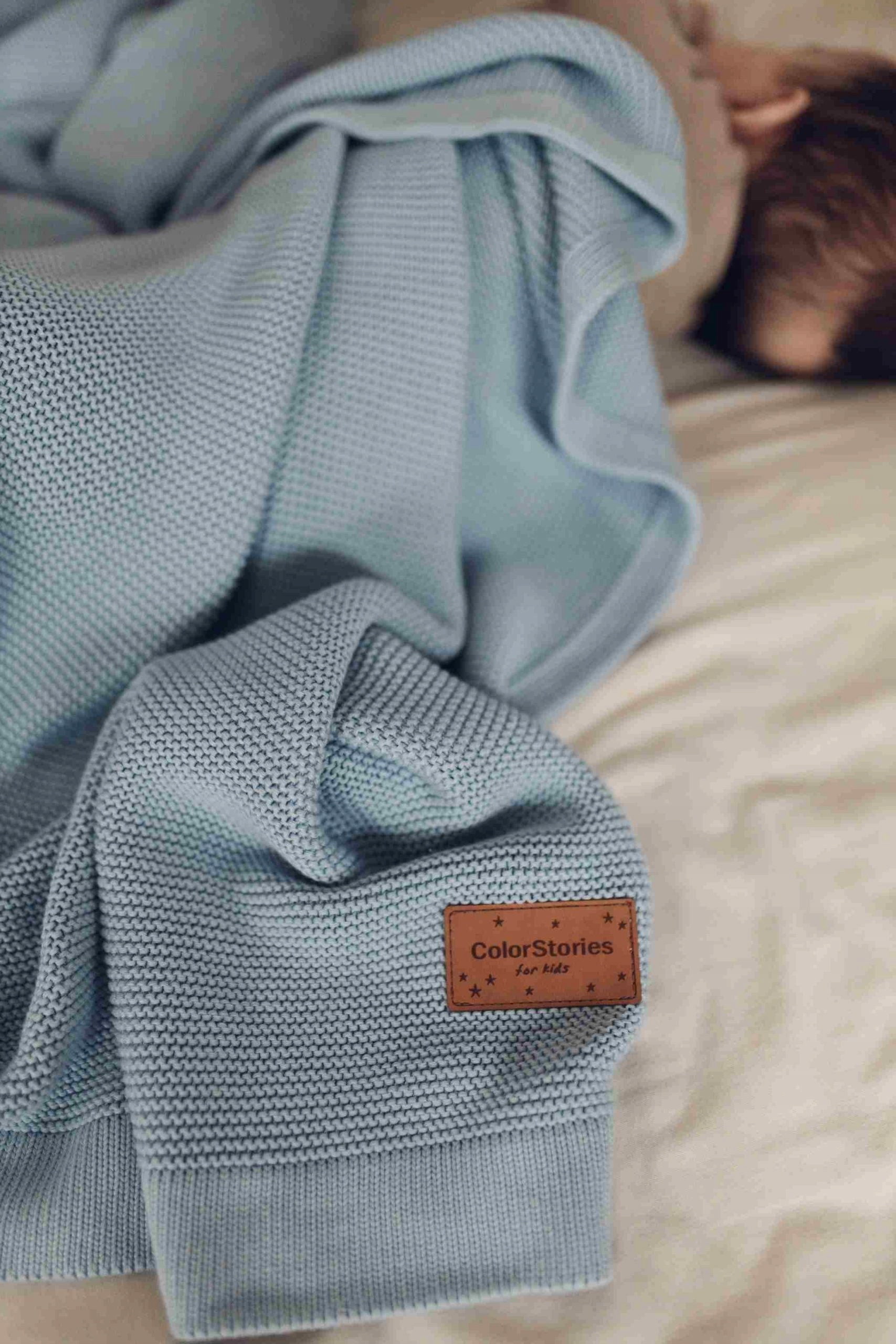 Kocyk Bambusowy dla Niemowląt Bibi 80x100cm Baby Blue ColorStories Bohater / Bajka brak