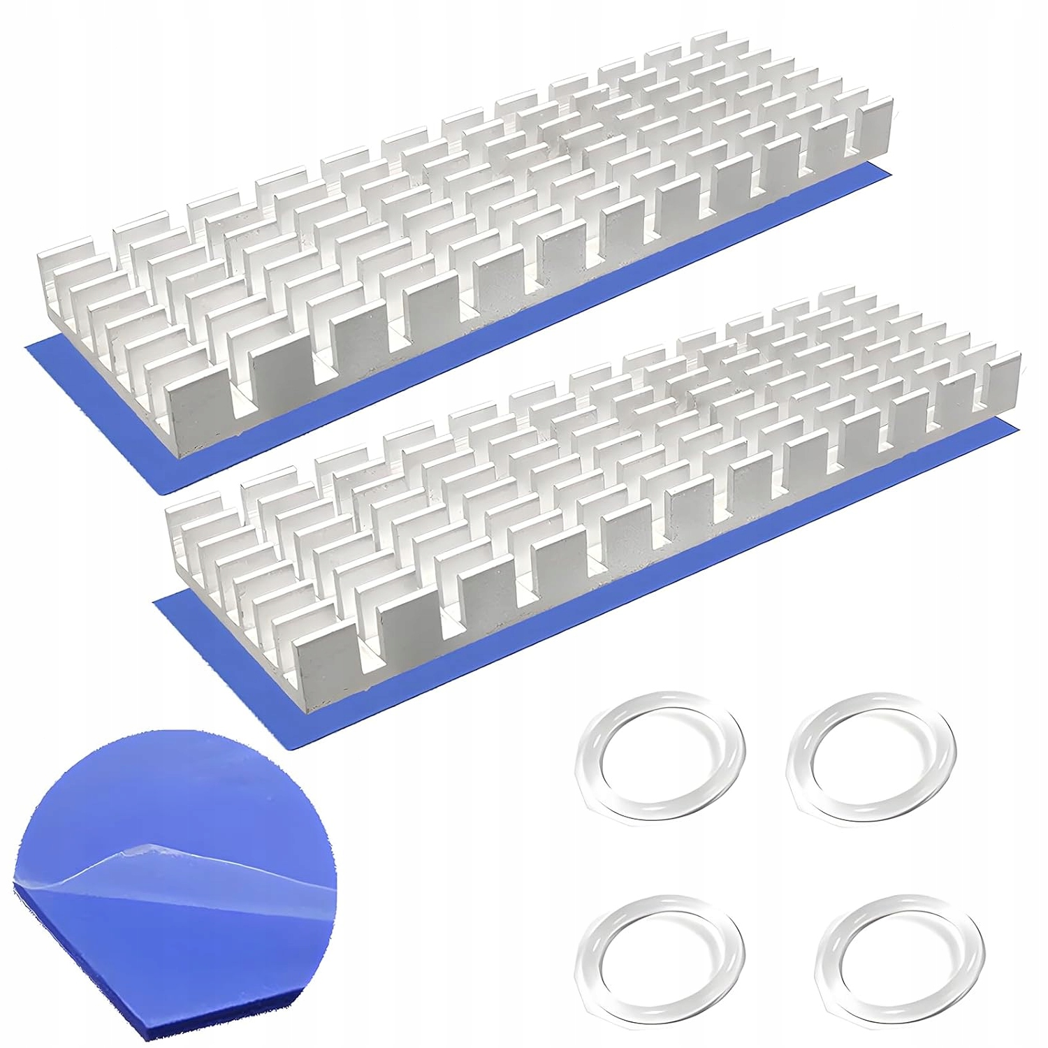 RADIATOR ALUMINIOWY DO M2 SSD 2 SZT Z KLEJEM TERMOPRZEWODZACYM DO LED