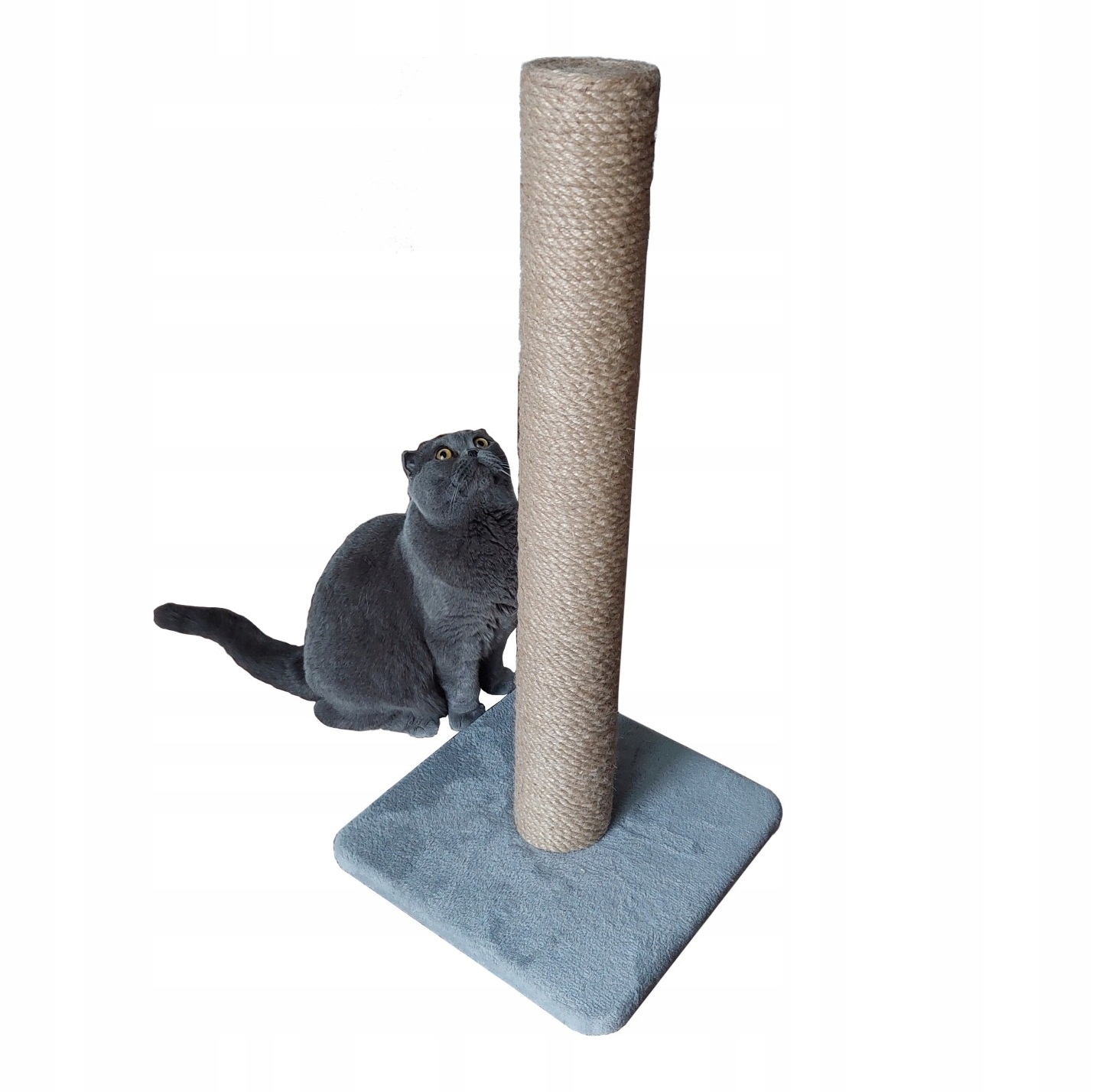 Drapak dla kota słupek 80 cm solidny ręcznie robiony z liny jutowej 10 mm