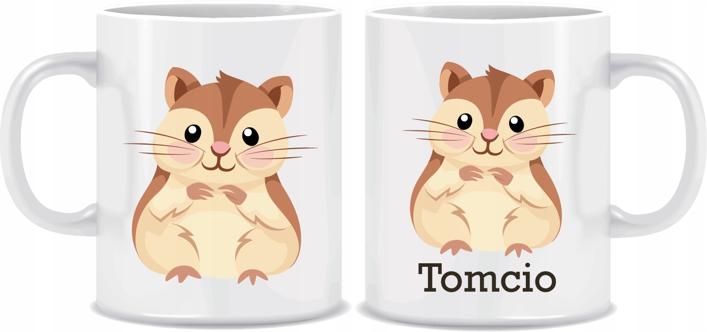 

Kubek Chomik + jego imię prezent 330ml + kartonik