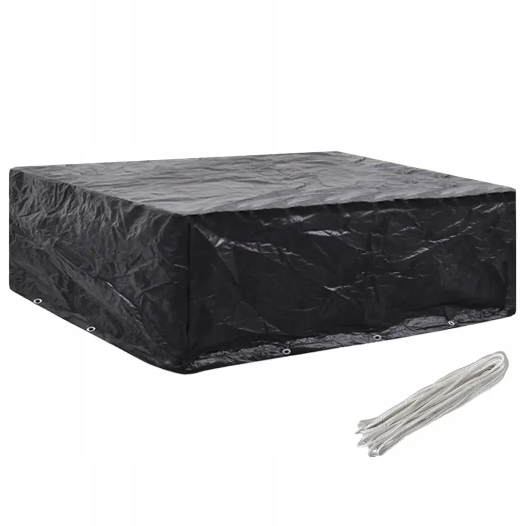 Ochranný obal z Pe na zahradní nábytek, černý, 250 x 210 x 90 cm, odolný vůči Uv záření