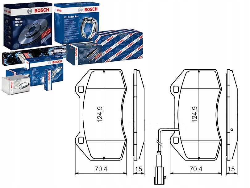 комплект датчик износа тормозных колодок Bosch 77365830 7736471