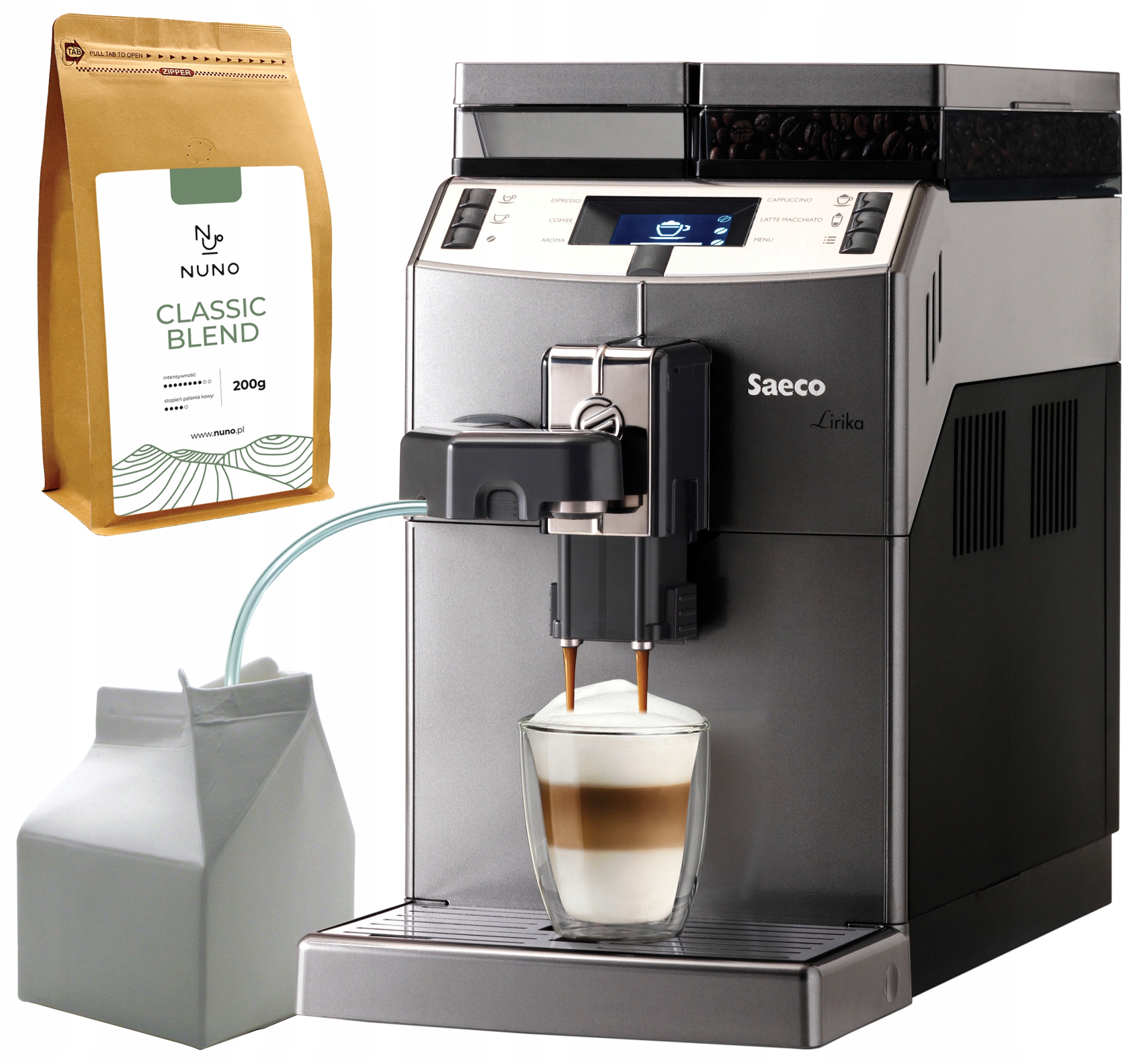 

Ekspres Saeco Lirika One Touch Cappuccino Z Kawą