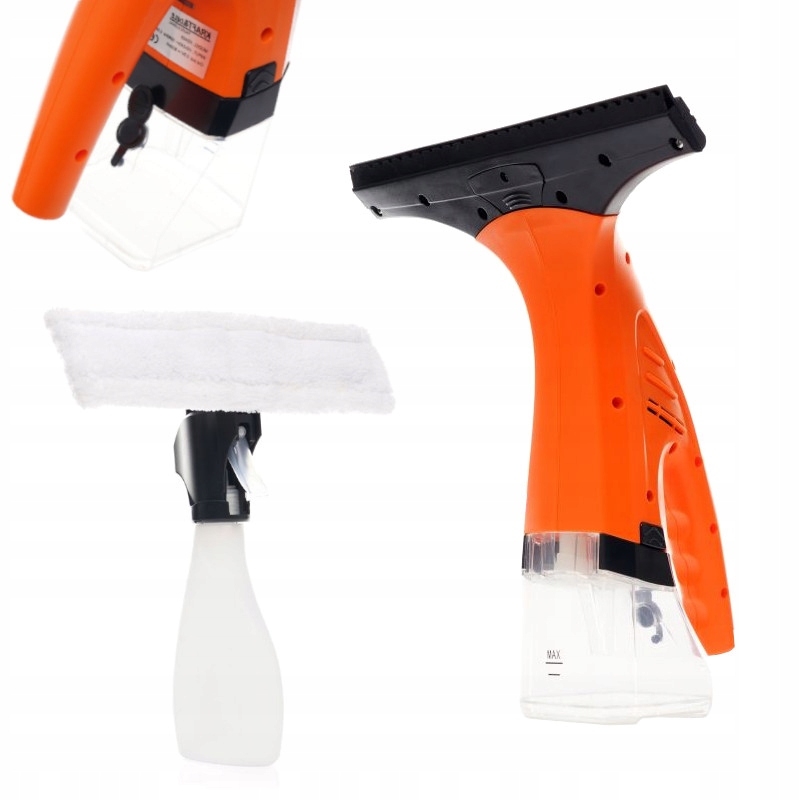 Zestaw Akumulatorowa Myjka Do Okien Lustra Nakładka Do Szyb