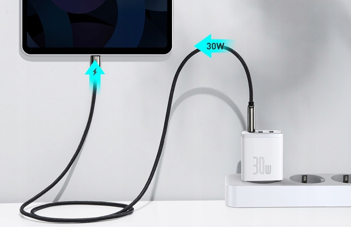 BASEUS SZYBKA ŁADOWARKA DO TELEFONU ZASILACZ USB USB-C TYP-C 30W PD QC 3.0 Stan opakowania oryginalne