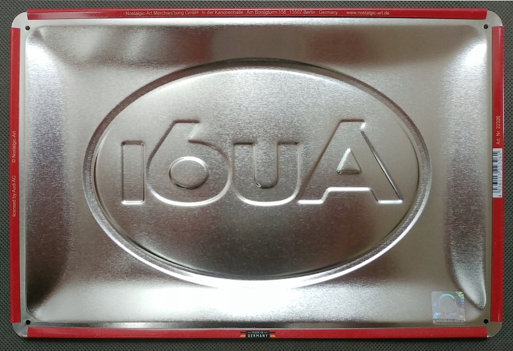 Tablica szyld AUDI LOGO prezent blacha metal 20x30 EAN (GTIN) 4036113223261